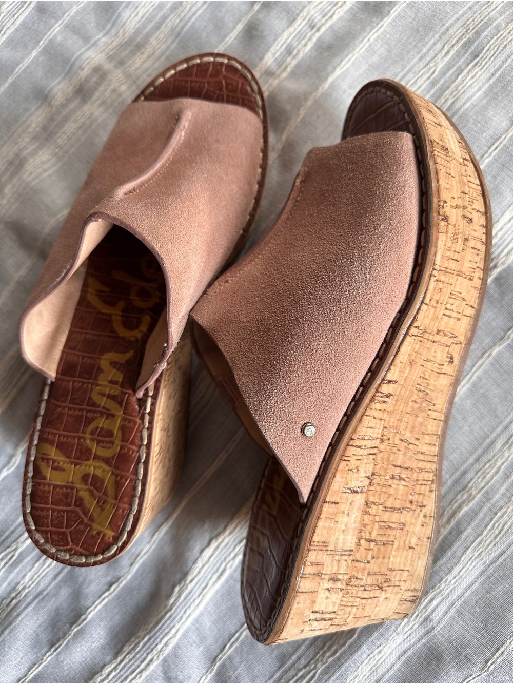 Sam Edelman Ranger Suede Platform Wedge Mules | 10